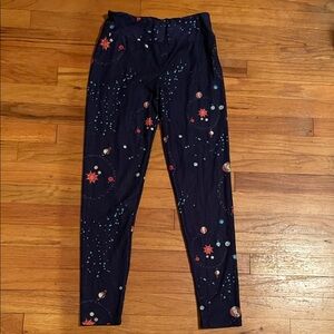 Women’s Navy Blue Space-Themed Leggings